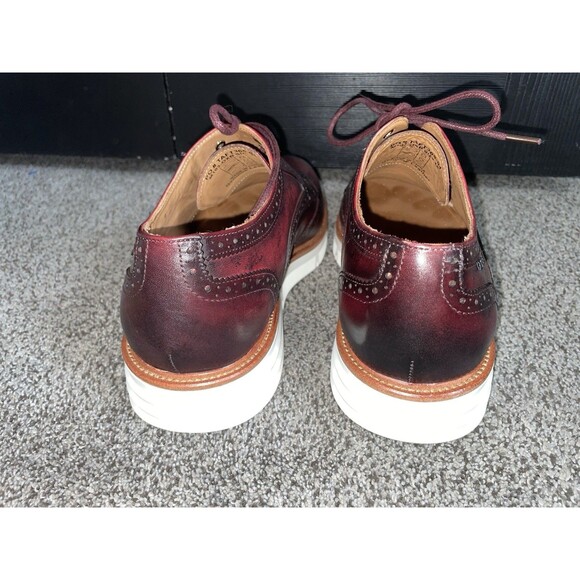 TAFT 365 Model 103 wingtip oxford shoes in a midnight bordeaux patina finish 10 main image 5